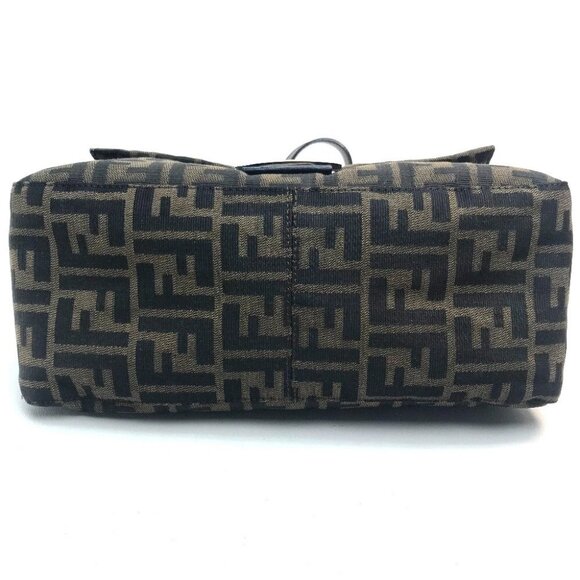 FENDI Zucca FFpattern Mamma Baguette Hand Bag Shoulder Bag Brown - Picture 2 of 9